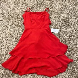 NEW WITH TAGS dillards cherry red dress size 0 never worn before